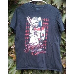 Suicide Squad Harley Quinn Good Night Margot Robbie Black T-Shirt  Size M